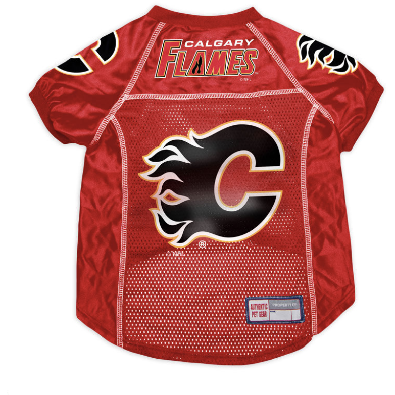 NHL Calgary Flames hockey jersey – barking babies